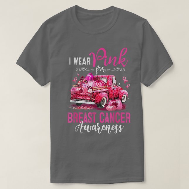 T-shirt Je Porte Le Rose Pour La Sensibilisation Au Cancer (Design devant)