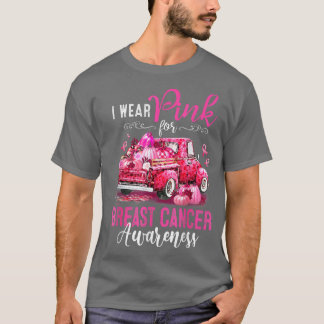 T-shirt Je Porte Le Rose Pour La Sensibilisation Au Cancer