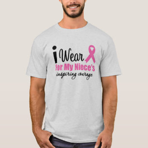 T-shirt Je porte le rose pour le courage de inspiration de