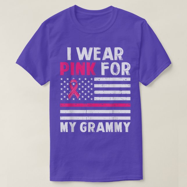 T-shirt Je Porte Le Rose Pour Ma Danse De Poitrine Grammy  (Design devant)