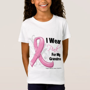 T-Shirt Je Porte Le Rose Pour Ma Grand-Mère - Cancer Du Se