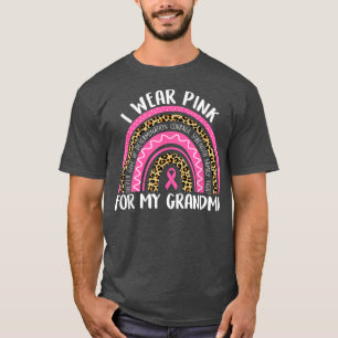 T-shirt Je porte le rose pour ma grand-mère Rainbow Breast