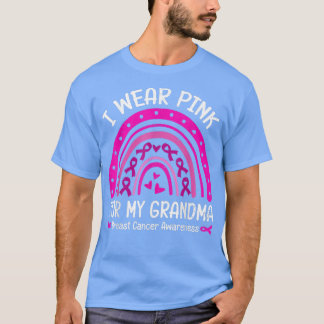 T-shirt Je Porte Le Rose Pour Ma Grand-Mère Sensibilisatio