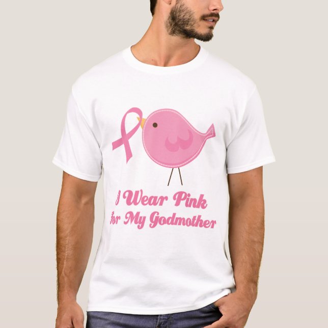 T-shirt Je porte le rose pour ma marraine (Devant)