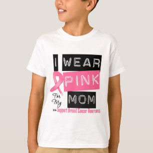 T-shirt Je Porte Le Rose Pour Ma Mère Cancer Du Sein