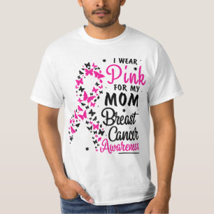T-shirt Je porte le rose pour ma mère Sensibilisation au c