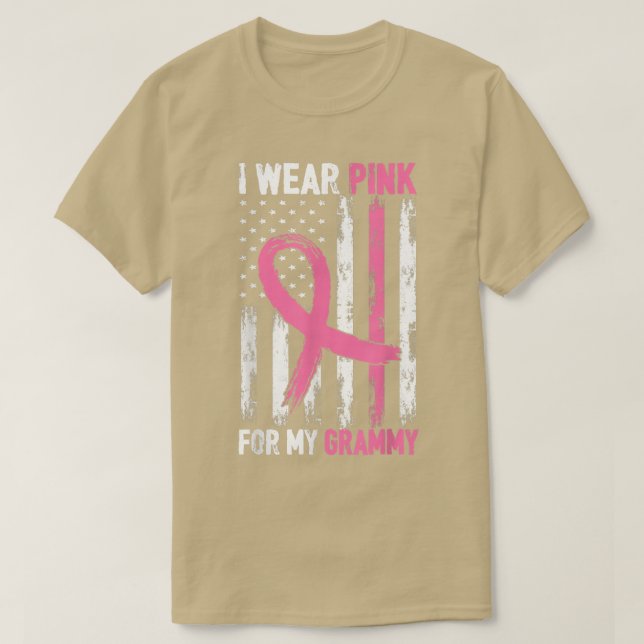 T-shirt Je Porte Le Rose Pour Ma Sensibilisation Au Cancer (Design devant)