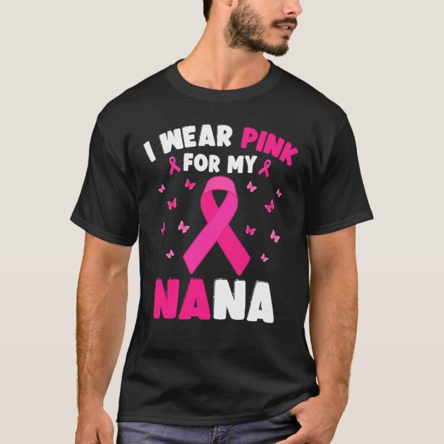 T-shirt Je Porte Le Rose Pour Ma Sensibilisation Au Cancer (Devant)