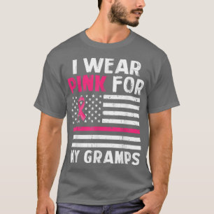 T-shirt Je Porte Le Rose Pour Mes Grammes Pink Ribbon Canc
