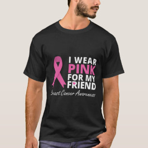 T-shirt Je Porte Le Rose Pour Mon Ami Ribbon Famille Amour