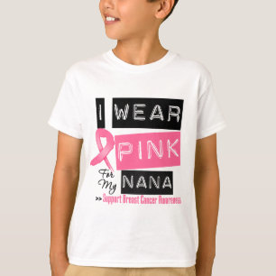 T-shirt Je porte le rose pour mon cancer du sein de Nana