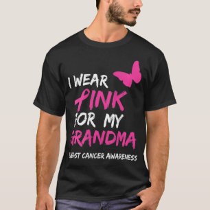 T-shirt Je porte le rose pour mon grand-mère Cancer du sei