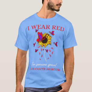 T-shirt Je Porte Le Rouge Pour La Sensibilisation Au Cance