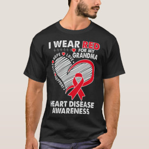 T-shirt Je Porte Le Rouge Pour Le Cd De Sensibilisation Au