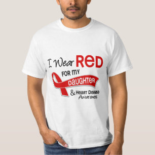 T-shirt Je porte le rouge pour mon maladie cardiaque de