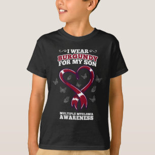 T-shirt Je Porte le Ruban Bourgogne Fils pour la Sensibili