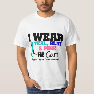 T-shirt Je porte le ruban de cancer de la thyroïde pour l