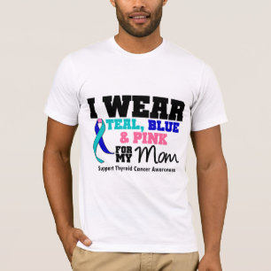 T-shirt Je porte le ruban de cancer de la thyroïde pour m