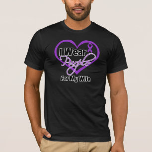 T-shirt Je porte le ruban de Purple Heart - épouse