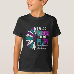 T-shirt Je Porte Le Turquoise Et Le Violet Pour Ma Mère Su
