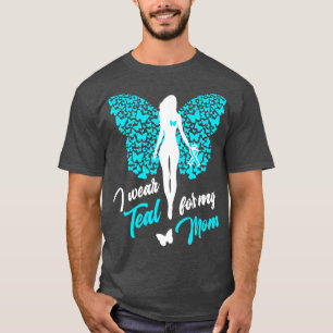 T-shirt Je Porte Le Turquoise Pour Ma Mère Cancer De L'Ova