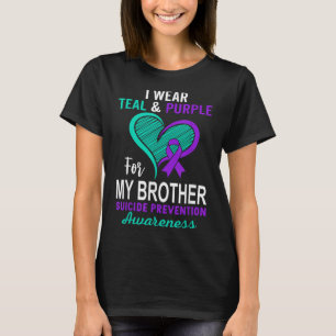 T-shirt Je Porte Le Turquoise Violet En Mémoire Du Suicide