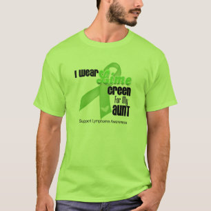 T-shirt Je porte le vert de chaux pour ma tante - lymphome