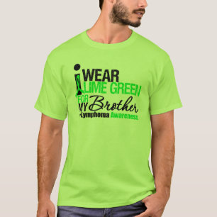 T-shirt Je porte le vert de chaux pour mon frère
