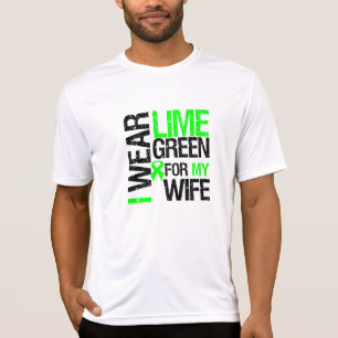 T-shirt Je porte le vert de chaux pour mon lymphome