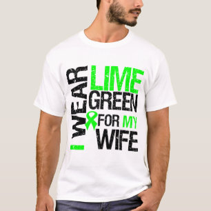 T-shirt Je porte le vert de chaux pour mon lymphome