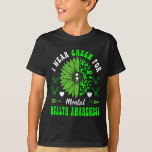 T-shirt Je Porte Le Vert Pour La Sensibilisation À La Sant