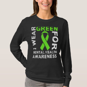 T-shirt Je Porte Le Vert Pour La Sensibilisation À La Sant