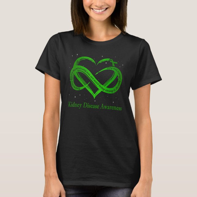 T-shirt Je Porte Le Vert Pour Le Guerrier De Sensibilisati (Devant)