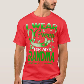 T-shirt Je Porte Le Vert Pour Ma Grand-Mère Sensibilisatio