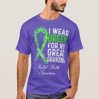 T-shirt Je Porte Le Vert Pour Ma Grande Grand-Mère Santé M