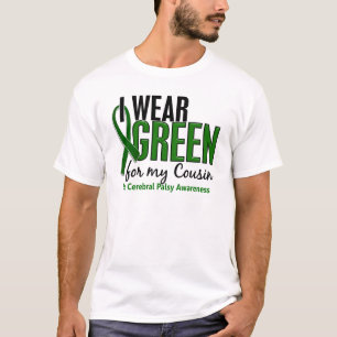 T-shirt Je porte le vert pour ma infirmité motrice