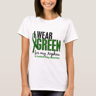 T-shirt Je porte le vert pour ma infirmité motrice