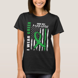 T-shirt Je Porte Le Vert Pour Mamaw Kidney Disease Awarene