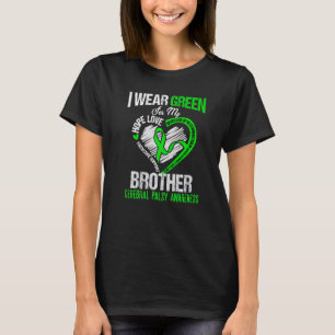 T-shirt Je porte le vert pour mon frère le vert paralytiqu