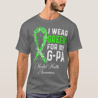 T-shirt Je Porte Le Vert Pour Mon G Pa Sensibilisation À L
