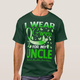 T-shirt Je Porte Le Vert Pour Mon Oncle Sensibilisation À