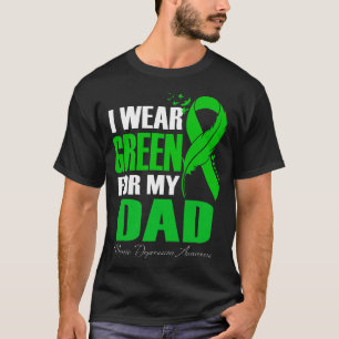 T-shirt Je Porte Le Vert Pour Mon Père Maniaque Conscience