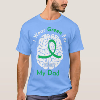 T-shirt Je Porte Le Vert Pour Mon Père Sensibilisation À L