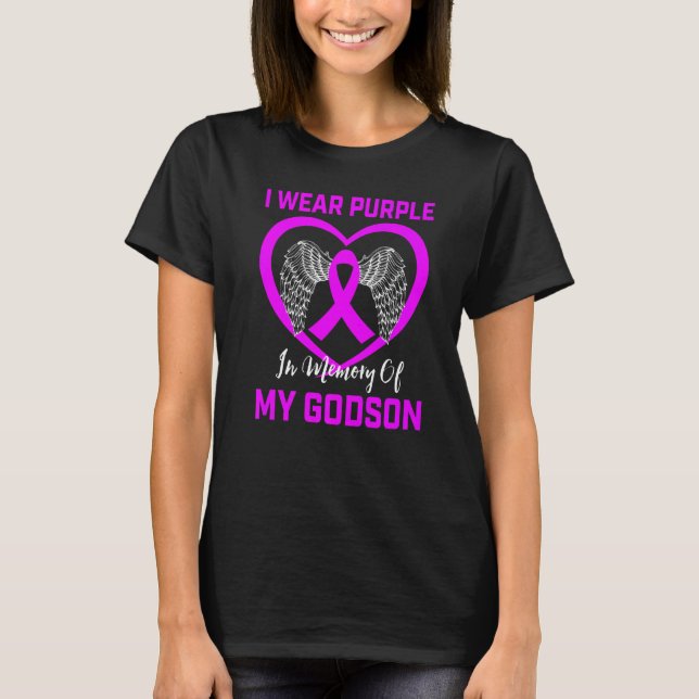 T-shirt Je Porte Le Violet En Mémoire De Godson Epilepsy A (Devant)