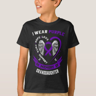 T-shirt Je Porte Le Violet En Mémoire De La Petite-Fille P