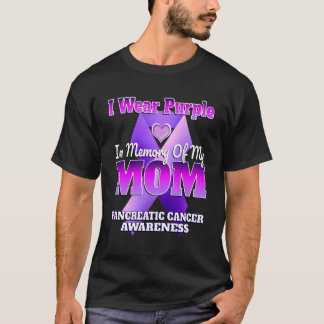 T-shirt Je Porte Le Violet En Mémoire De Ma Mère Pancréati