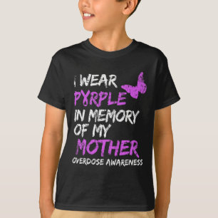 T-shirt Je Porte Le Violet En Mémoire De Ma Mère, Surdose