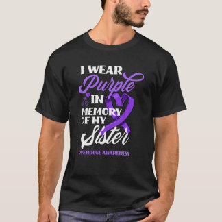 T-shirt Je Porte Le Violet En Mémoire De Ma Soeur À L'Époq