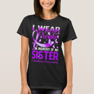 T-shirt Je Porte Le Violet En Mémoire De Ma Soeur, Surdose