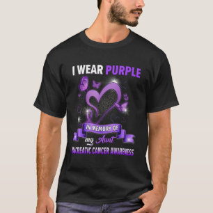 T-shirt Je Porte Le Violet En Mémoire De Ma Tante Pancréat
